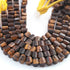 1  Strand Brown Tiger Eye  Faceted Briolettes - Twisted Briolettes - 8mmx7mm 10 Inches BR01521