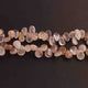 1 Long Golden Rutile Smooth  Briolettes - Pear Shape Briolettes  9mm-13mm- 8 Inches BR4372 - Tucson Beads