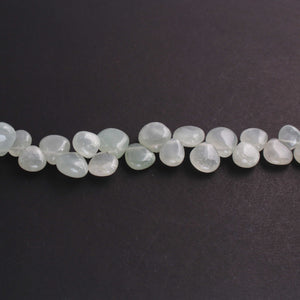 1 Long Strand Amazonite Smooth  Briolettes -Heart Shape , Jewelry Making Supplies -  10mm -11mm-11 Inches BR4358 - Tucson Beads