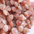 1 Strand Peach Moonstone Faceted Heart Shape Briolettes - Peach Moonstone Briolettes 9mmx10mm-13mmx9mm 8 Inches BR2778