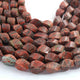 1 Strand Red Jasper Faceted Briolettes  - Fancy  Briolettes -12mmx7mm 11 Inches BR01524 - Tucson Beads