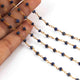 Lapis Chain Necklace - Faceted Sparkly Necklace ,Tiny Beaded 2mm, Necklace -34"Long GPC1345 - Tucson Beads