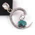 1 Pc Snake 925 Sterling Silver Plated With High Quality  Arizona Turquoise Pendant - OS056