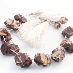 1  Long Strand Shaded Chocolate Jasper Faceted Briolettes - Fancy Shape Briolettes - 15mmx11mm- 9 Inches BR01527 - Tucson Beads
