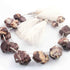 1  Long Strand Shaded Chocolate Jasper Faceted Briolettes - Fancy Shape Briolettes - 15mmx11mm- 9 Inches BR01527