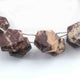 1  Long Strand Shaded Chocolate Jasper Faceted Briolettes - Fancy Shape Briolettes - 15mmx11mm- 9 Inches BR01527 - Tucson Beads