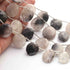 1  Long Strand Black Rutile Faceted Briolettes  -Ovel Shape Briolettes 18mmx14mm-12mmx10mm 9  Inches BR01525