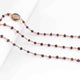 Amethyst With Smoky Quartz Chain Necklace - Faceted Sparkly Necklace ,Tiny Beaded 2mm, Necklace -34"Long GPC1341 - Tucson Beads