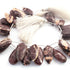 1 Strand Peanut Wood Jasper Faceted Briolettes - Semi Precious Stone Pear Briolettes - 22mmx11mm-31mmx12mm-9 Inch-BR01529