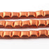 1 Strands 24k Rose Gold Plated Copper Square Beads, Brushed Beads, Designer Beads, Jewelry Making Tools, 14mm, gpc1158