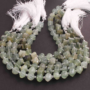 1 Strand Prehnite Faceted Briolettes -Fancy Shape  Briolettes  7mmx8mm 9 Inches BR01516 - Tucson Beads