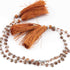 1 Strand Excellent Quality Hessonite Side drill  Briolettes - Hessonite Smooth Pear Beads 4mm-5mm 8 Inches BR2733