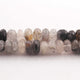 1  Strand Black Rutile Faceted Roundels  -Round Shape  Roundels 11mm -9 Inches BR913 - Tucson Beads