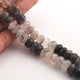 1  Strand Black Rutile Faceted Roundels  -Round Shape  Roundels 11mm -9 Inches BR913 - Tucson Beads
