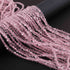 1 Strand Finest Quality Rose Quartz Faceted Coin Briolettes-  Coin Beads 4mm 13 Inches BR01001