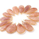 14 Pcs Red Rutile Faceted  24k Gold Plated Pear Shape Pendant - 42mmx20mm- PC799 - Tucson Beads