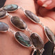 1 Feet Labradorite Oval Connector Chain,925 Sterling Silver Bezel Continuous Connector Chain 26mmx11mm SSC009 - Tucson Beads