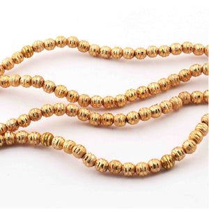 2 Strands 24k Gold Plated Copper Balls, Designer Beads, Diamond Cut Balls , Jewelry Making , 5-6mm, 8 Inches, gpc1154 - Tucson Beads