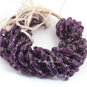 1 Strand Amethyst Faceted  Briolettes - Assorted Shape Briolettes 10mx8mm-18mmx9mm  10.5 Inches BR2743 - Tucson Beads