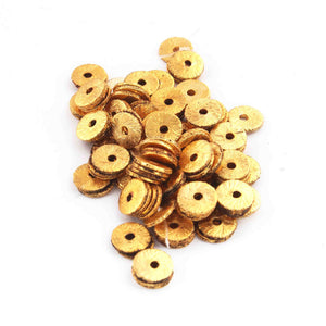 50 Pcs Gold Plated Copper Stamping Blanks , Round Charm Copper Discs Great For ,Jewelry Making Bulk Lot 6mm GPC184 - Tucson Beads