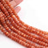 1 Strand Sunstone Faceted Rondelles-Gemstone Beads 9mm-6mm 14.5 Inch BR0899