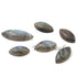 6  Pcs Amazing Labradorite Smooth Cabochon Spectrolite - Marquise Shape Multi Fire Loose Gemstone -29mmx10mm-20mmx10mm   LGS171