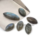 6  Pcs Amazing Labradorite Smooth Cabochon Spectrolite - Marquise Shape Multi Fire Loose Gemstone -29mmx10mm-20mmx10mm   LGS171 - Tucson Beads