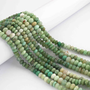 1  Strand Chrysoprase Faceted Rondelles  - Gemstone Rondelles -5mm-6mm 16 Inches BR0902 - Tucson Beads