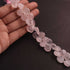 1  Strand Rose Quartz Smooth Briolettes  - Heart Shape Briolettes  -12mmx11-8 Inches BR4387