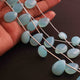 1 Strand Aqua Chalcedony Smooth Briolettes - Pear Shape  Briolettes - 17mmx12mm - 8 Inches BR01007 - Tucson Beads