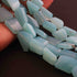 1 Strand Aqua Chalcedony Smooth Briolettes - Assorted Shape  Briolettes - 17mmx12mm-13mmx14mm - 8 Inches BR01016