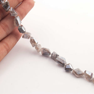 1 Strand Excellent Quality Labradorite Silver Coated Briolettes- Assorted Shape Briolettes - 13mmx9mm - 14 Inches- BR940 - Tucson Beads