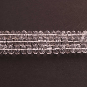 1  Long Strand Crystal Faceted Rondells -Round  Shape  Rondells 7mm-8mm-8 Inches BR938 - Tucson Beads