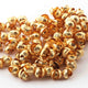 5 Strands Copper Half Cap 24K Gold Plated on Copper - Half Cap Beads 10mm 8 Inches GPC296 - Tucson Beads
