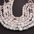 1 Long Strand White Howlite Faceted Tumble Shape Briolettes -10mmx10mm-11mmx9mm -10 Inches  BR01585
