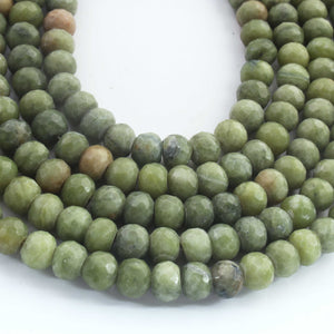 1 Strand Green Aventurine Faceted Round Balls  -  Faceted Roundelles - 8mm 8 Inch BR950 - Tucson Beads
