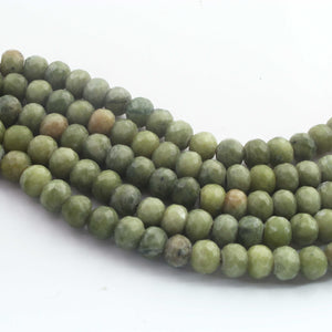 1 Strand Green Aventurine Faceted Round Balls  -  Faceted Roundelles - 8mm 8 Inch BR950 - Tucson Beads