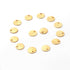 25 Pcs Designer 24k Gold Plated Copper Stamping Blanks,Round Charm Brush Copper Discs Great For Earrings,Jewelry Making BulkLot 8mm gpc1205