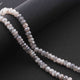1 Strand Gray Moonstone Silver Coated Faceted Rondelles -Rondelle Beads 6mm- 7 Inches BR3607 - Tucson Beads