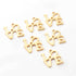 5 Pcs 24k Gold Plated Copper Love Pendant, Designer Charm, Jewelry Making Tools, 19mmx17mm, gpc1160