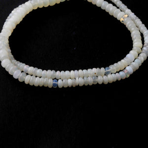 1 Full Strand Natural Ethiopian Welo Opal Smooth Rondelles Beads -Opal Rondelle 3mm-7mm 16.5 Inch BRU109 - Tucson Beads
