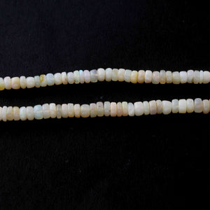 1 Full Strand Natural Ethiopian Welo Opal Smooth Rondelles Beads -Opal Rondelle 3mm-5mm 16 Inch BRU107 - Tucson Beads