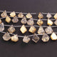 1  Long Strand Golden Rutile Faceted Briolettes - Fancy Shape Briolettes-9mmx7mm-15mmx11mm-8.5 Inches BR01582 - Tucson Beads