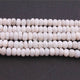 1  Strand White Silverite Faceted Rondelles  - Gemstone Rondelles 8mm-9mm 13 Inches BR3501 - Tucson Beads