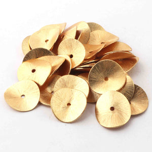1 Strand 24k Gold Plated Copper Wave Disc Beads, Chips Beads, Copper Potato Chips, Jewelry Making Tools, 20mm, gpc1147 - Tucson Beads
