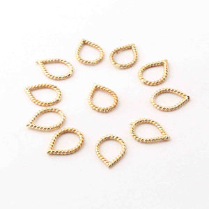 10 Pcs 24k Gold Plated Copper Pear Charms, Copper Charm, , Casting Ring, Jewelry Making Tools, 15mmx11mm, gpc1165 - Tucson Beads