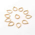 10 Pcs 24k Gold Plated Copper Pear Charms, Copper Charm, , Casting Ring, Jewelry Making Tools, 15mmx11mm, gpc1165