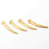 5 Pcs 24k Gold Plated Copper Horn Pendant, Designer Charm, Jewelry Making Tools, 42mmx7mm, gpc1163