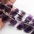 1 Long Strand Amethyst Smooth Briolettes - D Shape Briolettes - 16mmx12mm- - 8 Inches BR01577