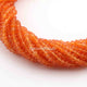 1 Strand Carnelian  Faceted Rondelles - Rounde Ball -Beads 4mm 13 Inches  BR3338 - Tucson Beads